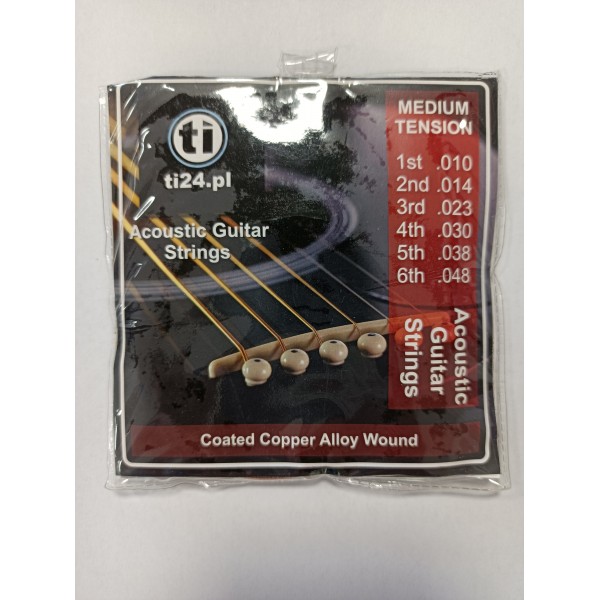 Struny do gitary akustycznej TI24.PL 10-48