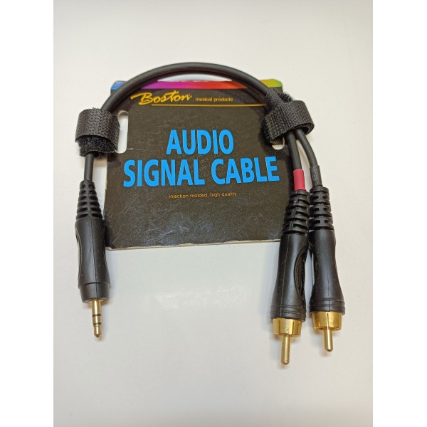 Kabel łączeniowy Boston AC-276-030 - 3,5Jst-2xRCA 30cm