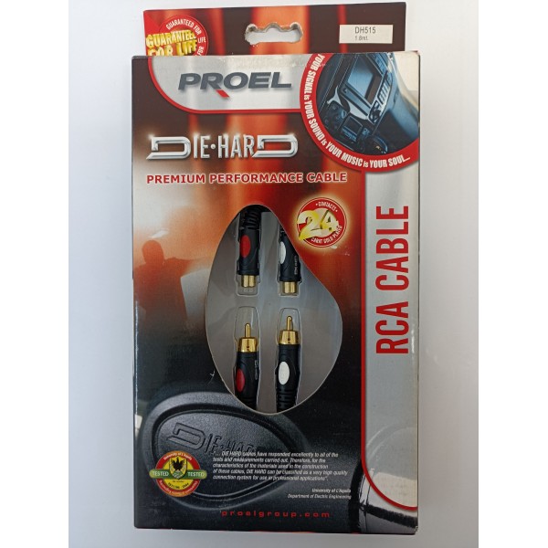 Kabel audio Proel Die-Hard DH515 2xgnRCA-2xRCA 1.8m