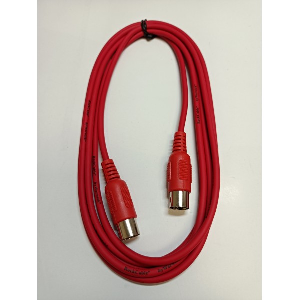 Kabel midi RockCable RCL 30701 D5 RED czerwony 2m