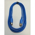 Kabel midi RockCable RCL 30702 D5 BLU niebieski 3m