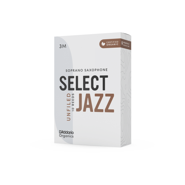 Stroiki do saksofonu sopranowego Organic Select Jazz Unfiled by D'Addario - opakowanie 10 sztuk