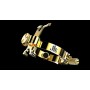Ligatura do saksofonu sopranowego JLV Gold Plated (do ustników ebonitowych)
