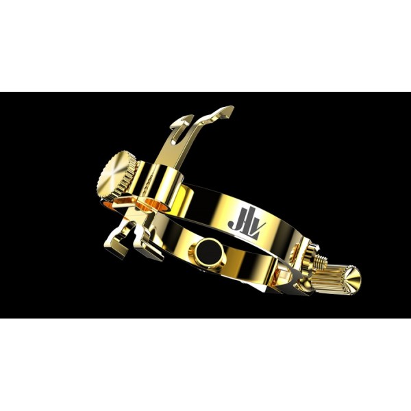 Ligatura do saksofonu sopranowego JLV Gold Plated (do ustników ebonitowych)