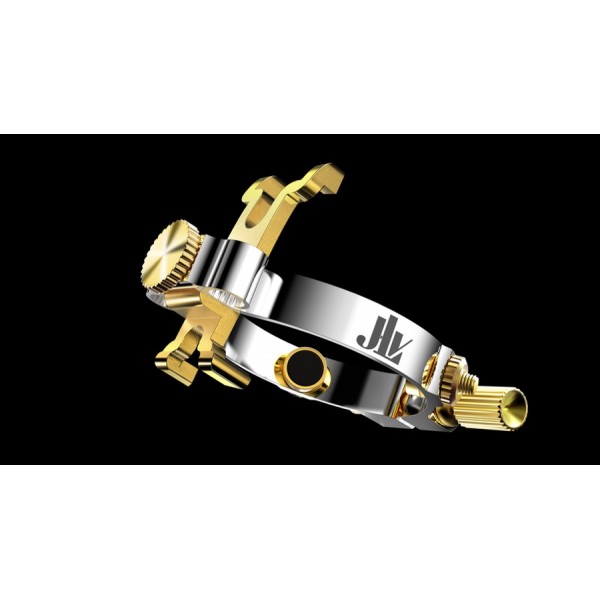 Ligatura do saksofonu tenorowego JLV Platinum Plated (do ustników ebonitowych)