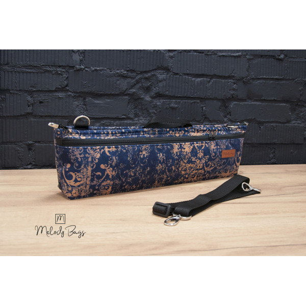 Pokrowiec na futerał do fletu Melody Bags Ornament Vintage granat
