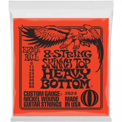 Struny do gitary elektrycznej Ernie Ball EB 2624 09-80 8 str.