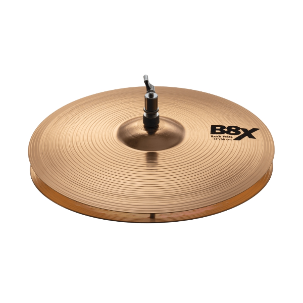 Talerz hi-hat Sabian 14" B8X Rock Hats Natural