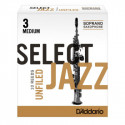 Stroiki do saksofonu sopranowego Rico Select Jazz Unfiled by D'Addario - opakowanie 10 sztuk