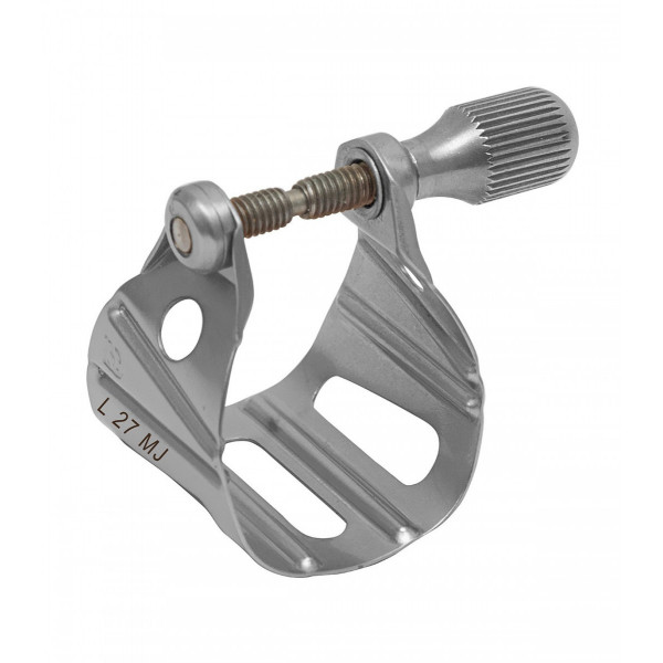 Ligatura z ochraniaczem do saksofonu altowego/tenorowego BG L27 MJ SILVER